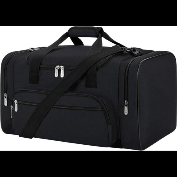 Sports Duffel Bag 20 inch for Travel Gym - Black